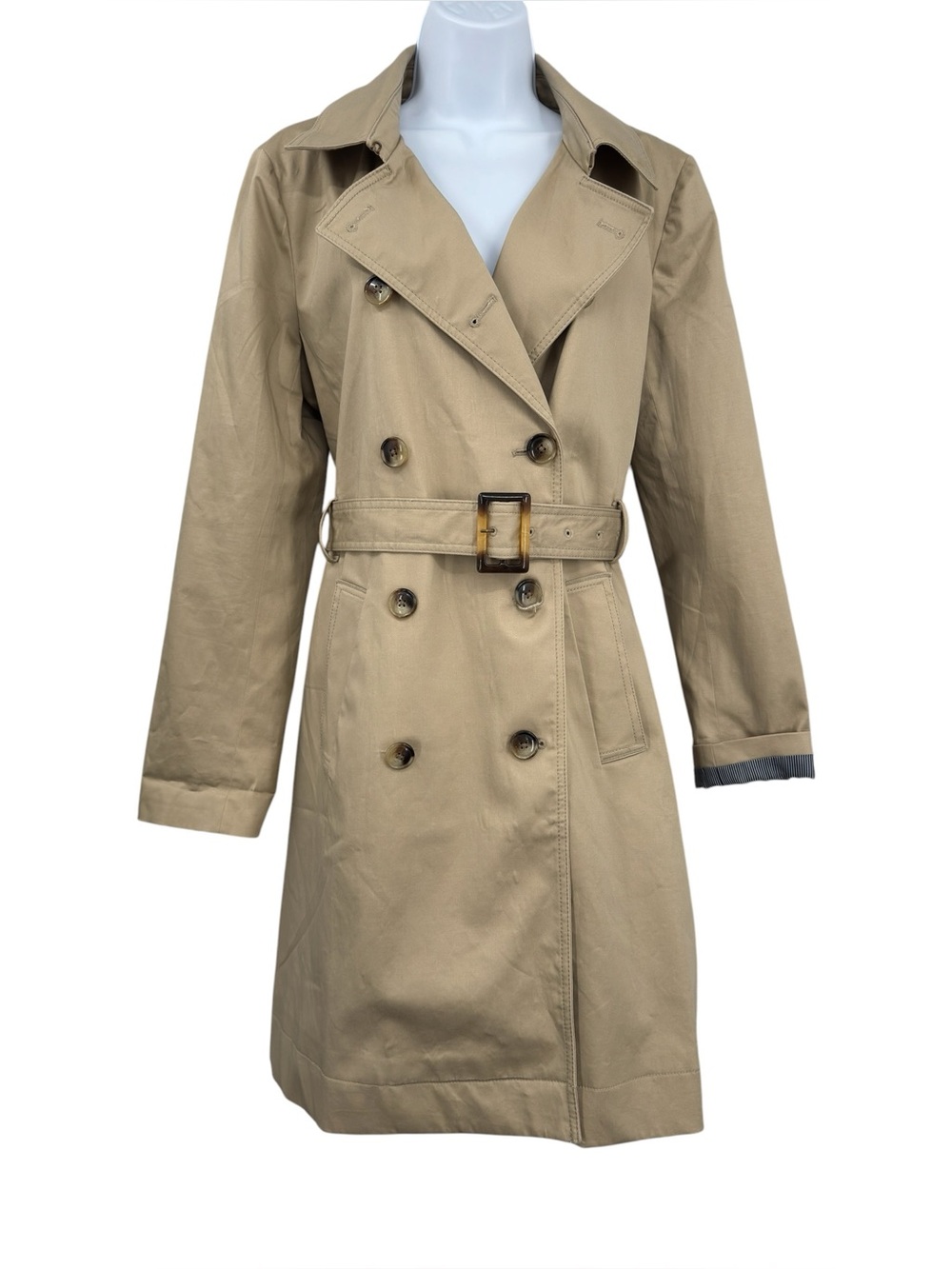 Style&Co Trench Coat Midi Length Lined Size S